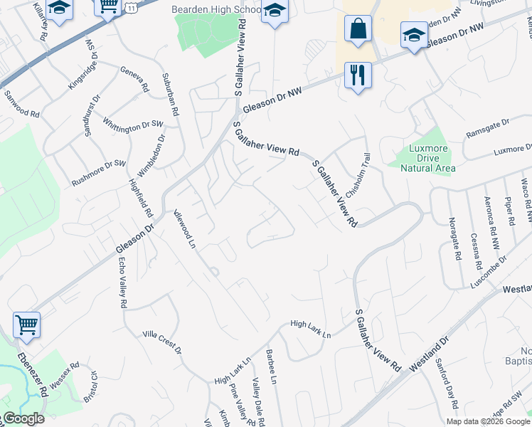 map of restaurants, bars, coffee shops, grocery stores, and more near 8509 Raindrop Road in Knoxville