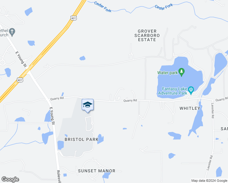 map of restaurants, bars, coffee shops, grocery stores, and more near 4808 Scarborough Oak TRL in Wake Forest