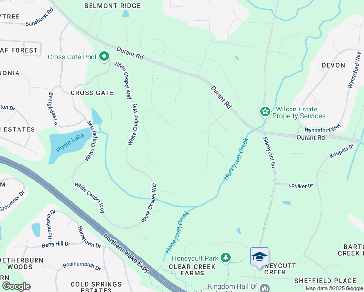 map of restaurants, bars, coffee shops, grocery stores, and more near 4613 Stormy Gale Road in Raleigh