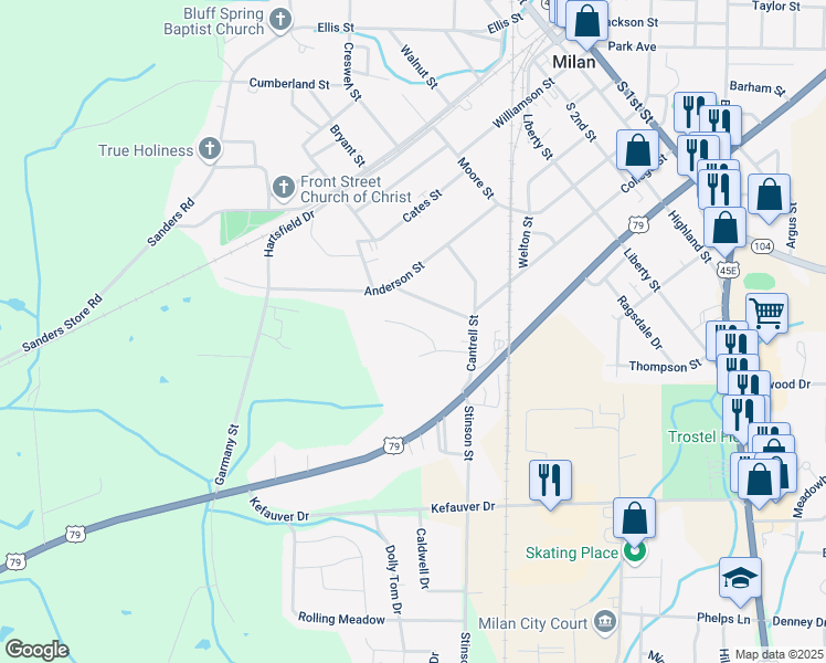 map of restaurants, bars, coffee shops, grocery stores, and more near 4042-4098 Reasons Boulevard in Milan