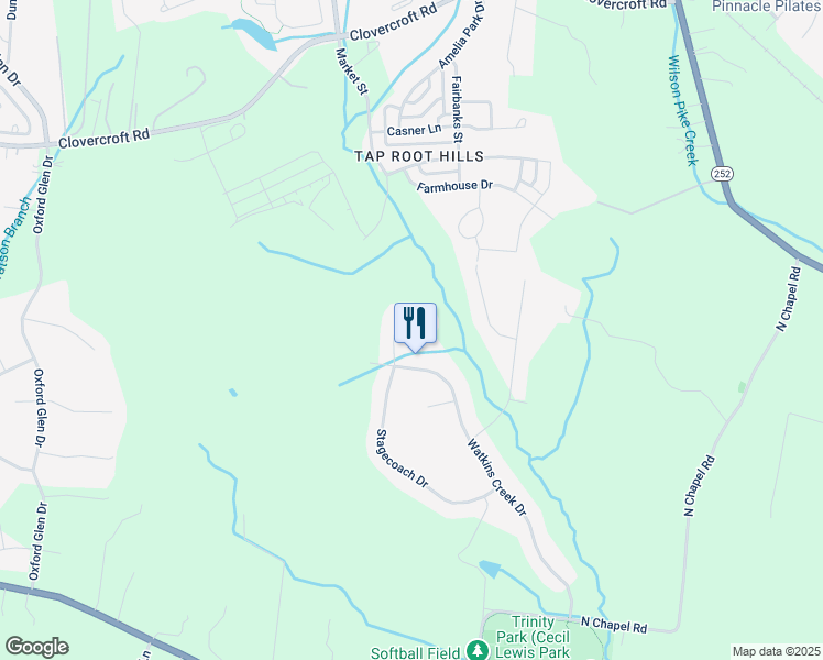 map of restaurants, bars, coffee shops, grocery stores, and more near 4544 Stagecoach Circle in Franklin