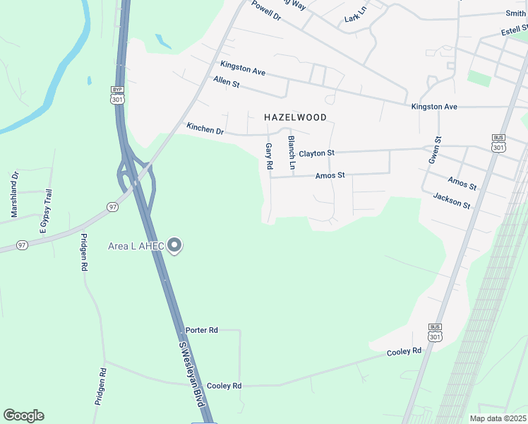 map of restaurants, bars, coffee shops, grocery stores, and more near 2728 Gary Road in Rocky Mount