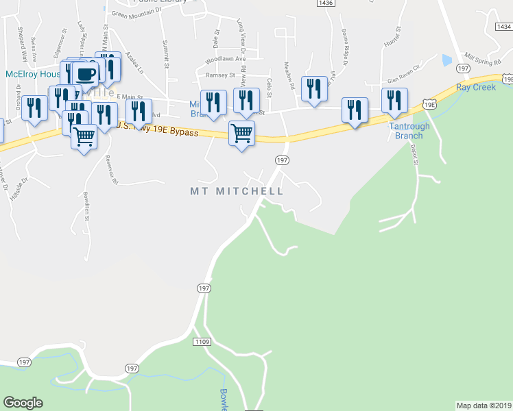 map of restaurants, bars, coffee shops, grocery stores, and more near 219 Pensacola Road in Burnsville