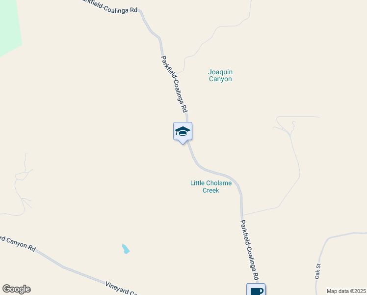 map of restaurants, bars, coffee shops, grocery stores, and more near 69610 Parkfield-Coalinga Road in San Miguel