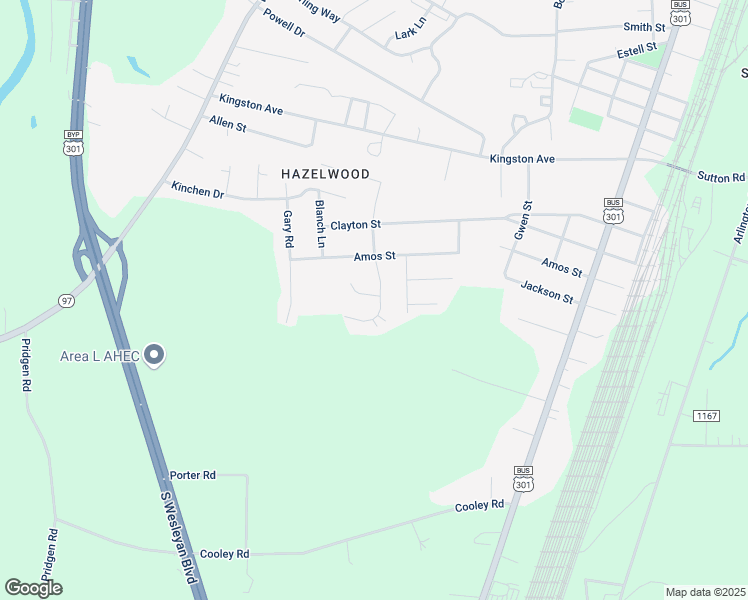 map of restaurants, bars, coffee shops, grocery stores, and more near 2825-2899 Chamberlain Road in Rocky Mount