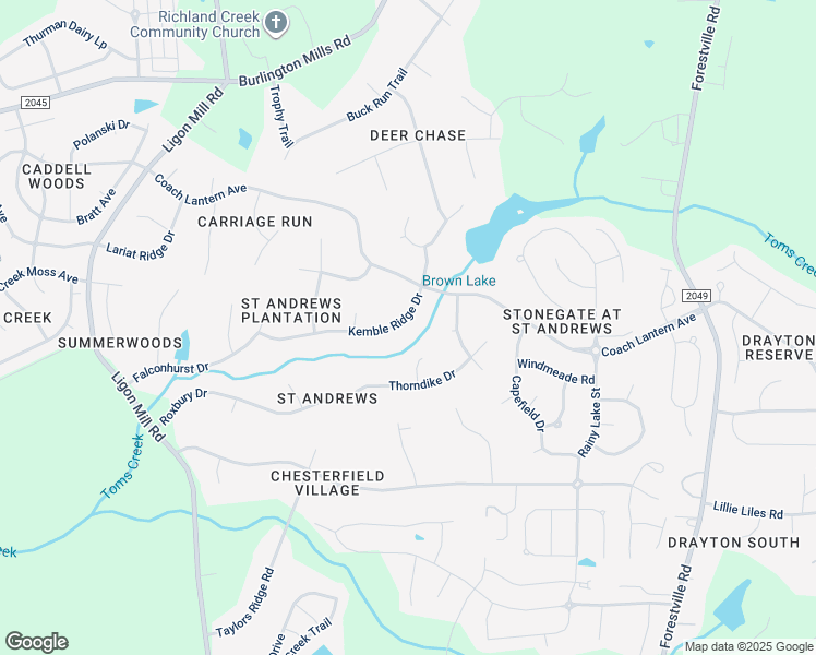 map of restaurants, bars, coffee shops, grocery stores, and more near 3524 Kemble Ridge Drive in Wake Forest