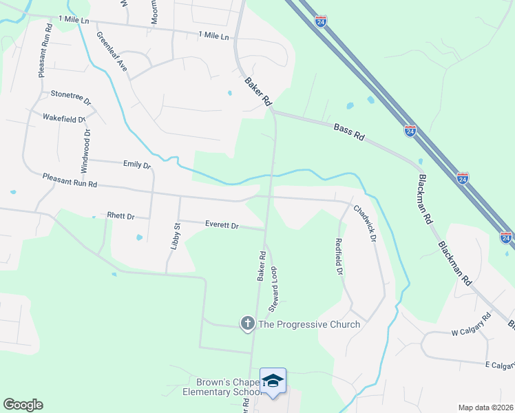 map of restaurants, bars, coffee shops, grocery stores, and more near 1049 Everett Drive in Smyrna