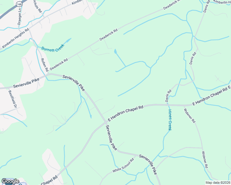map of restaurants, bars, coffee shops, grocery stores, and more near 8140 Sevierville Pike in Knoxville