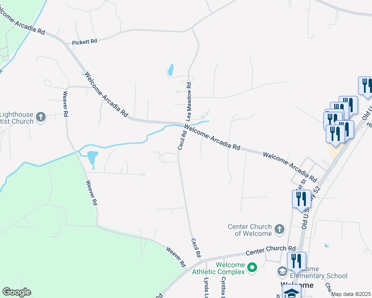map of restaurants, bars, coffee shops, grocery stores, and more near 686 Cecil Road in Lexington
