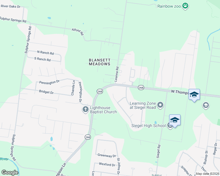 map of restaurants, bars, coffee shops, grocery stores, and more near 823 Tennessee 268 in Murfreesboro