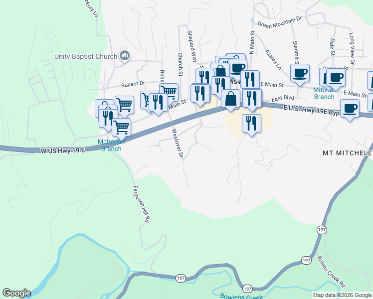 map of restaurants, bars, coffee shops, grocery stores, and more near 314 Presnell Road in Burnsville
