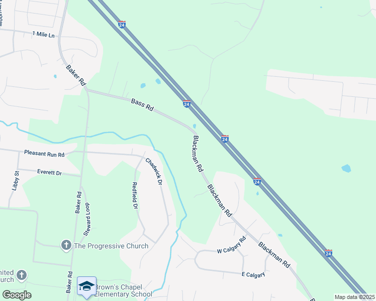 map of restaurants, bars, coffee shops, grocery stores, and more near 5363 Blackman Road in Murfreesboro
