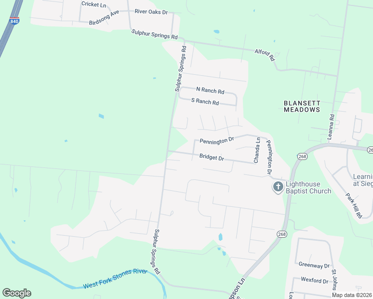 map of restaurants, bars, coffee shops, grocery stores, and more near 3110 Wallace Drive in Murfreesboro