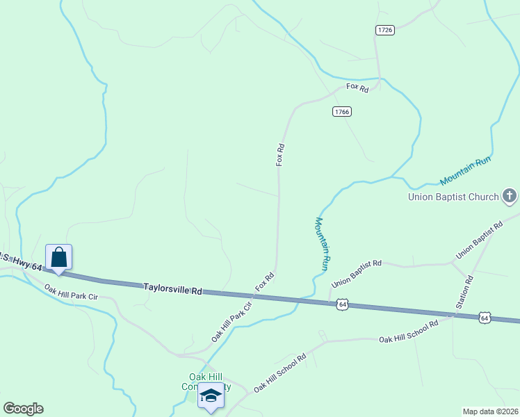 map of restaurants, bars, coffee shops, grocery stores, and more near 4299 Fox Road in Lenoir