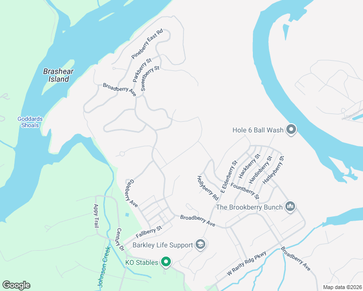 map of restaurants, bars, coffee shops, grocery stores, and more near 105 Cedarberry Street in Oak Ridge