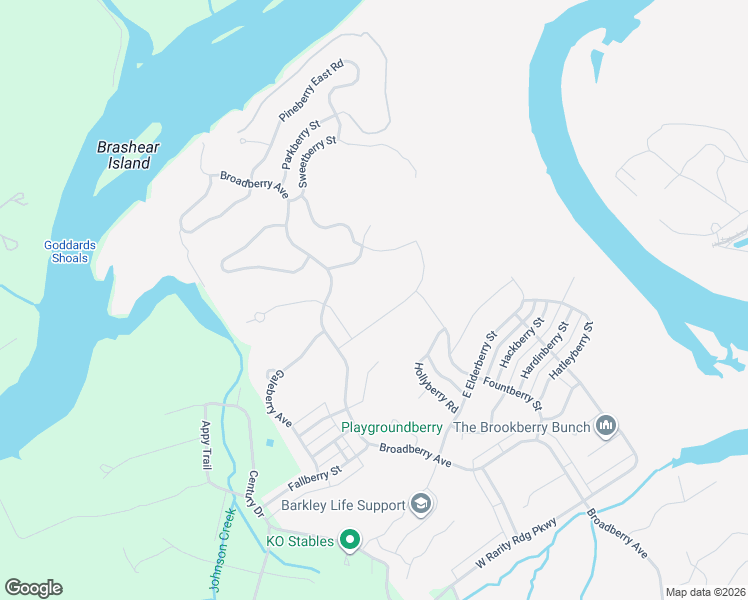 map of restaurants, bars, coffee shops, grocery stores, and more near 105 Cedarberry Street in Oak Ridge