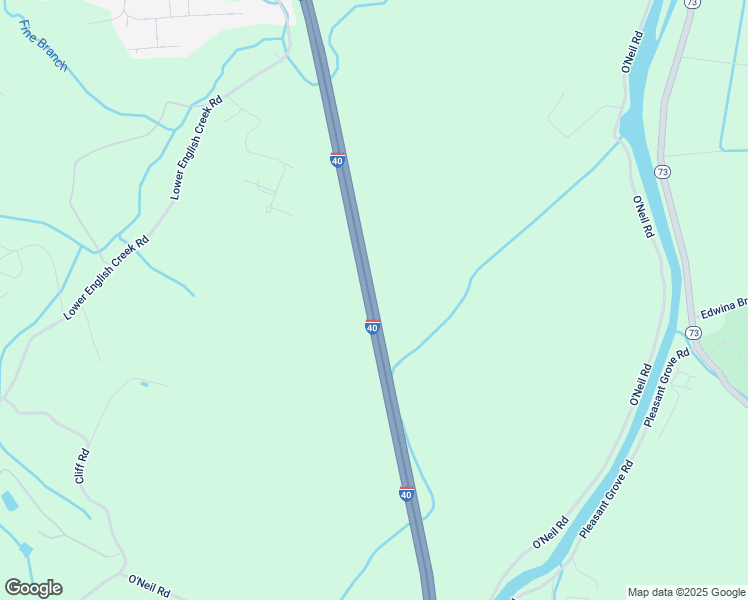 map of restaurants, bars, coffee shops, grocery stores, and more near Interstate 40 in Newport