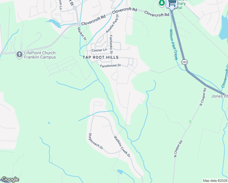 map of restaurants, bars, coffee shops, grocery stores, and more near 3141 Lorena Court in Franklin
