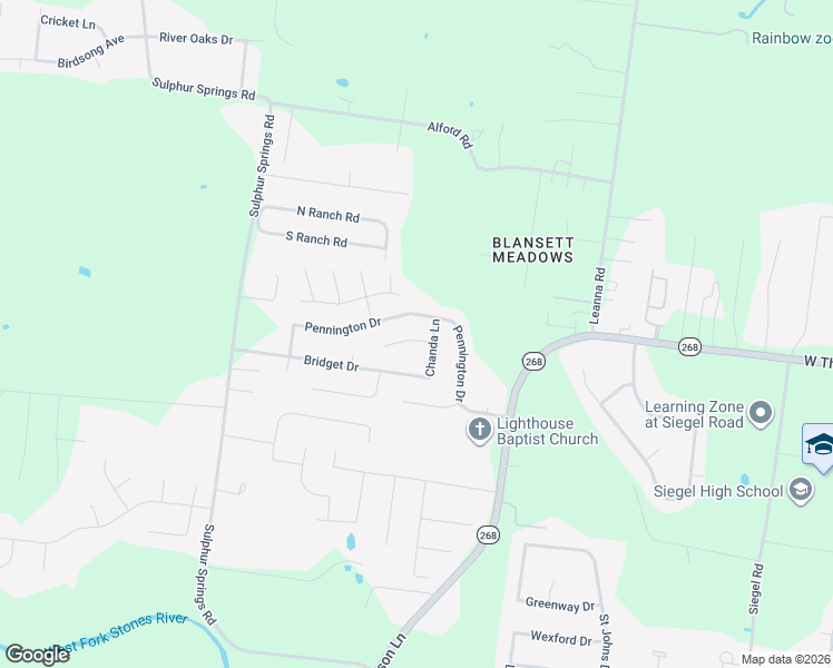 map of restaurants, bars, coffee shops, grocery stores, and more near 1710 Claire Court in Murfreesboro