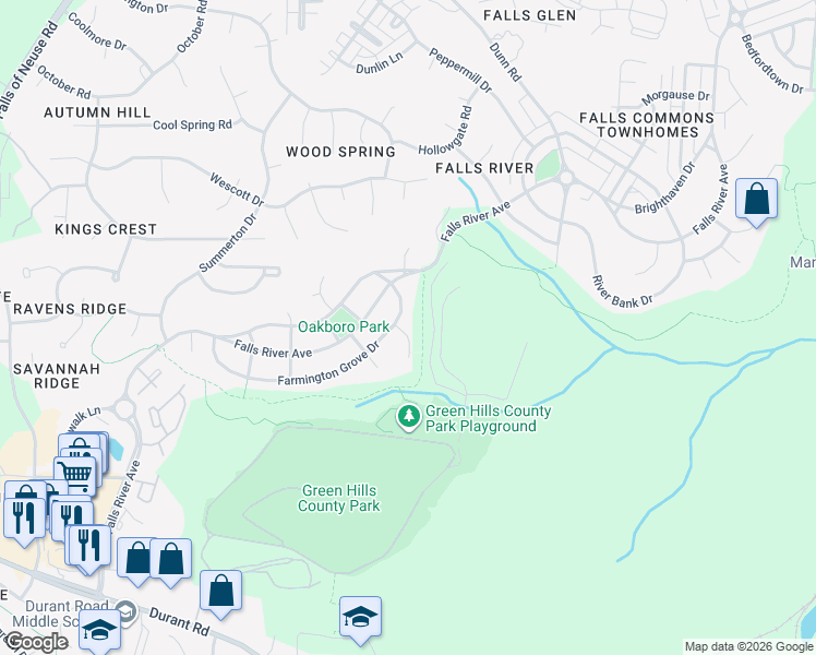 map of restaurants, bars, coffee shops, grocery stores, and more near 10024 Smith Basin Lane in Raleigh