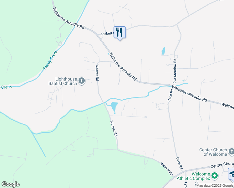map of restaurants, bars, coffee shops, grocery stores, and more near Welcome-Arcadia Road in Lexington