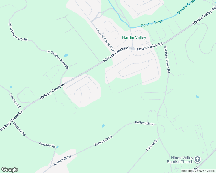 map of restaurants, bars, coffee shops, grocery stores, and more near 2024 Creekside Manor Lane in Knoxville