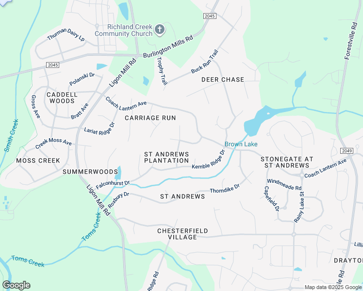 map of restaurants, bars, coffee shops, grocery stores, and more near 3400 Lonesome Spur Circle in Wake Forest