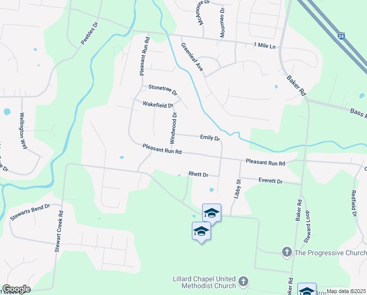map of restaurants, bars, coffee shops, grocery stores, and more near 370 Pleasant Run Road in Smyrna