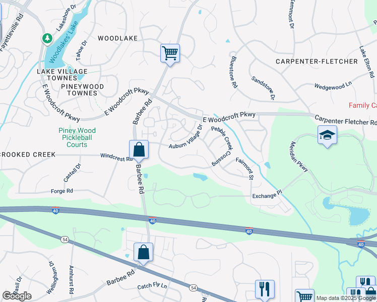 map of restaurants, bars, coffee shops, grocery stores, and more near 111 Whitney Lane in Durham