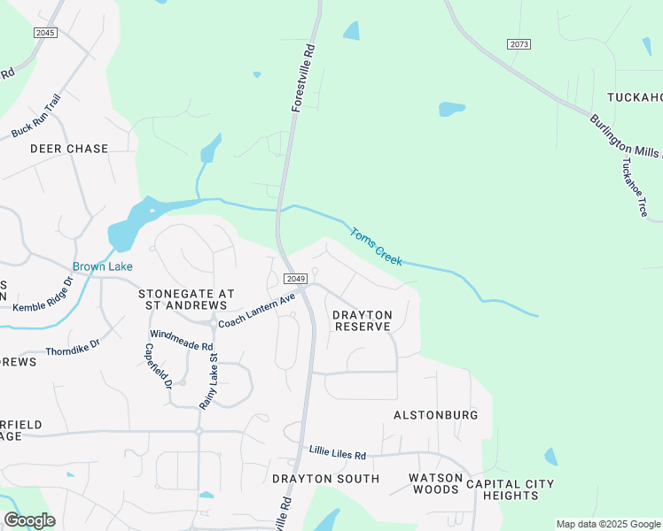 map of restaurants, bars, coffee shops, grocery stores, and more near 1416 Beaver Tan Court in Wake Forest
