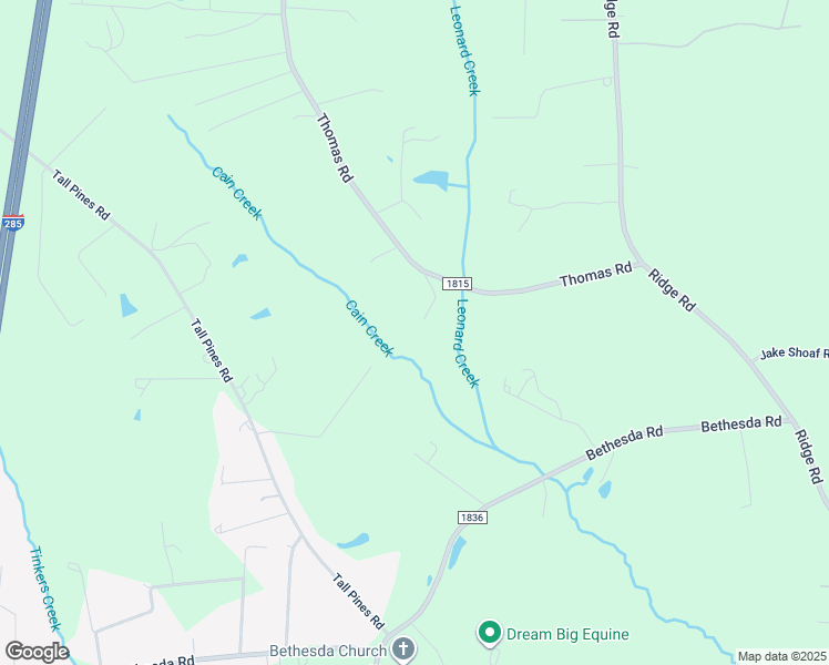 map of restaurants, bars, coffee shops, grocery stores, and more near 2142 Thomas Road in Lexington