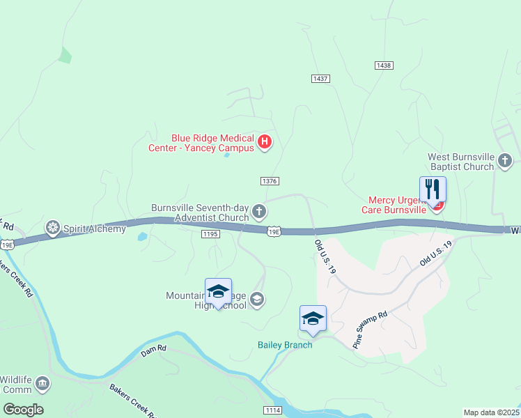 map of restaurants, bars, coffee shops, grocery stores, and more near South View Drive in Burnsville