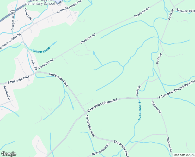 map of restaurants, bars, coffee shops, grocery stores, and more near 8140 Sevierville Pike in Knoxville