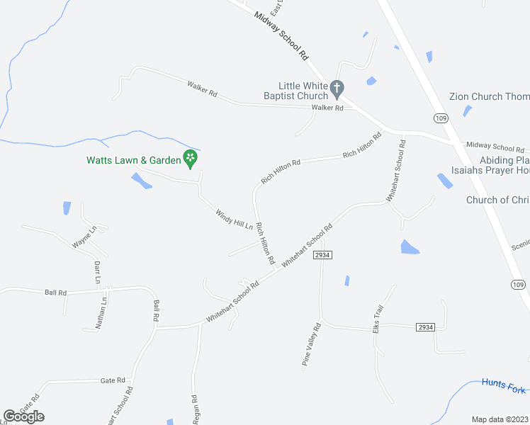 map of restaurants, bars, coffee shops, grocery stores, and more near 691 Rich Hilton Road in Thomasville