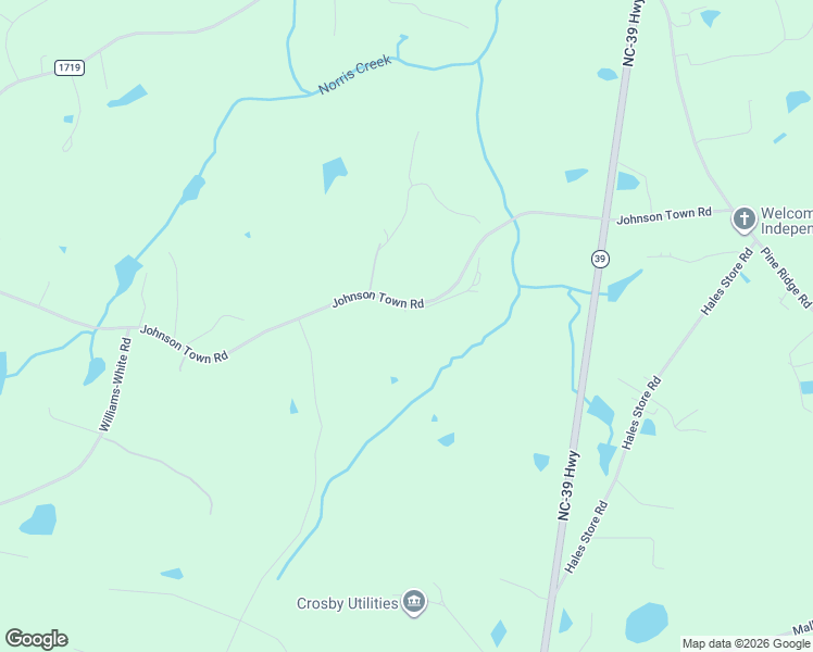 map of restaurants, bars, coffee shops, grocery stores, and more near 423 Johnson Town Road in Zebulon