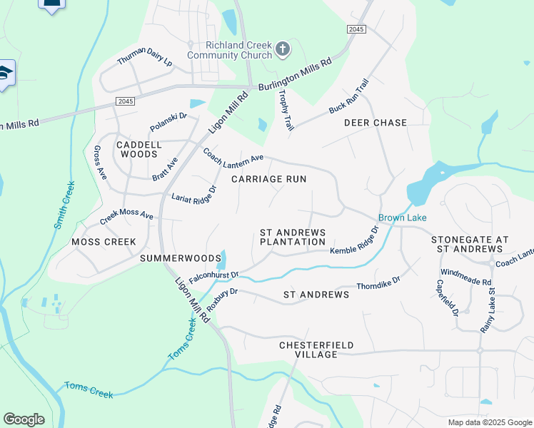 map of restaurants, bars, coffee shops, grocery stores, and more near 8501 Cottontail Court in Wake Forest