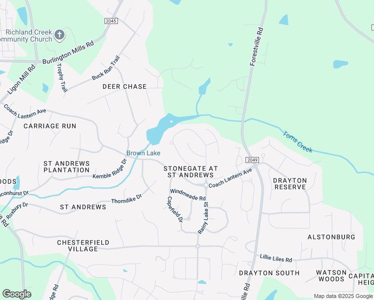 map of restaurants, bars, coffee shops, grocery stores, and more near 3712 Amberwine Lane in Wake Forest