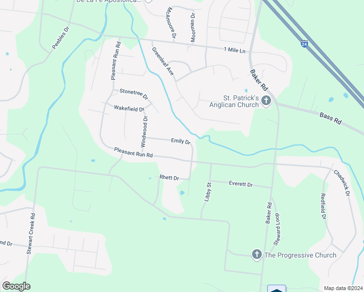 map of restaurants, bars, coffee shops, grocery stores, and more near 498 Emily Drive in Smyrna