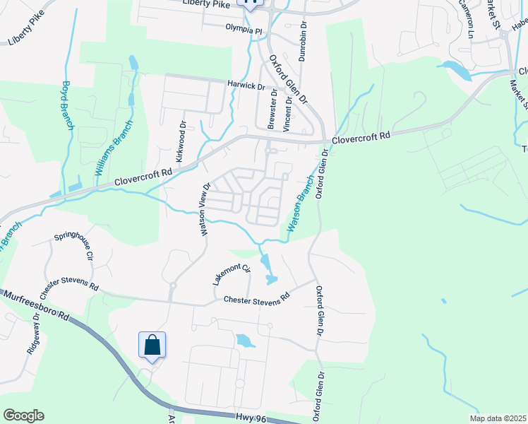 map of restaurants, bars, coffee shops, grocery stores, and more near 117 Selinawood Place in Franklin