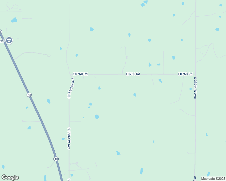 map of restaurants, bars, coffee shops, grocery stores, and more near 34712 E0760 Road in Bristow