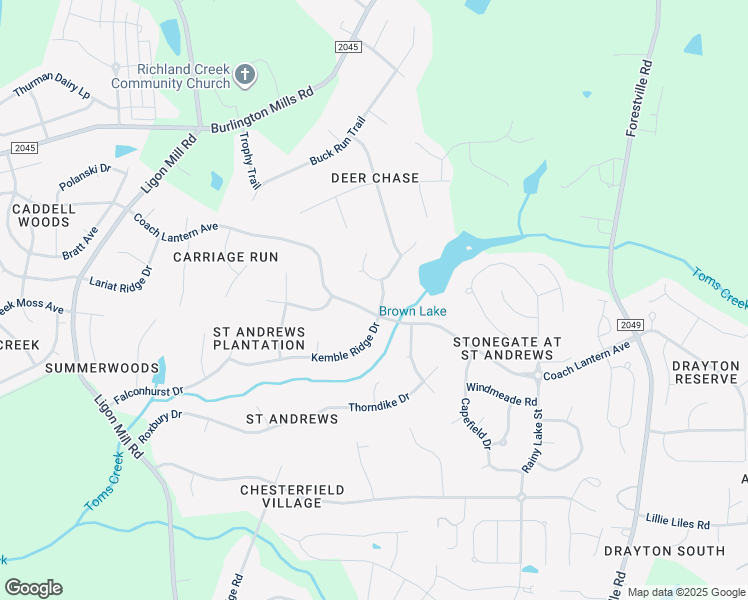 map of restaurants, bars, coffee shops, grocery stores, and more near 3605 Kemble Ridge Drive in Wake Forest