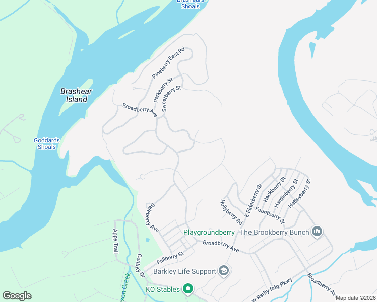 map of restaurants, bars, coffee shops, grocery stores, and more near 103 Cedarberry Street in Oak Ridge