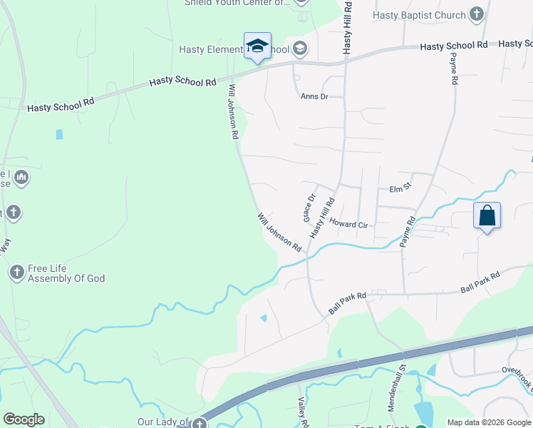 map of restaurants, bars, coffee shops, grocery stores, and more near 711 Will Johnson Road in Thomasville