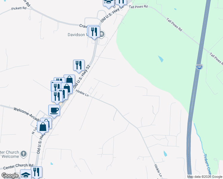 map of restaurants, bars, coffee shops, grocery stores, and more near 276 Heritage Manor Circle in Lexington