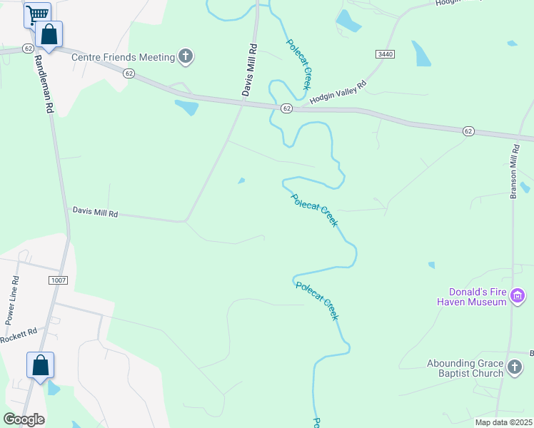 map of restaurants, bars, coffee shops, grocery stores, and more near 6201 Davis Mill Road in Randleman