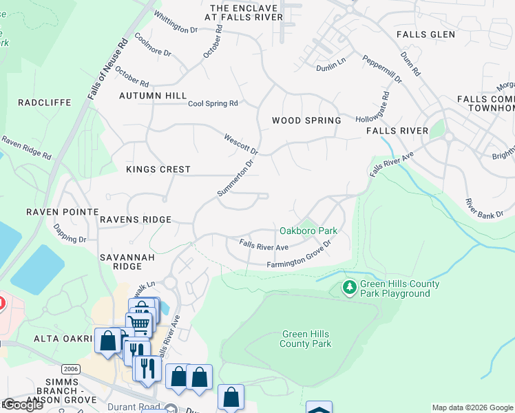 map of restaurants, bars, coffee shops, grocery stores, and more near 1440 Chelton Oaks Place in Raleigh
