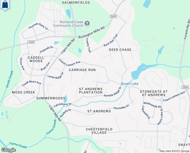 map of restaurants, bars, coffee shops, grocery stores, and more near 8609 Barrett Hall Lane in Wake Forest