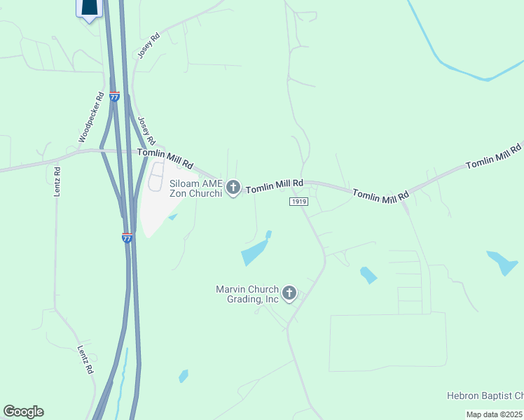 map of restaurants, bars, coffee shops, grocery stores, and more near 119 Old Pond Lane in Statesville