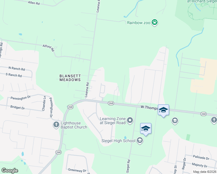 map of restaurants, bars, coffee shops, grocery stores, and more near 708 West Thompson Lane in Murfreesboro