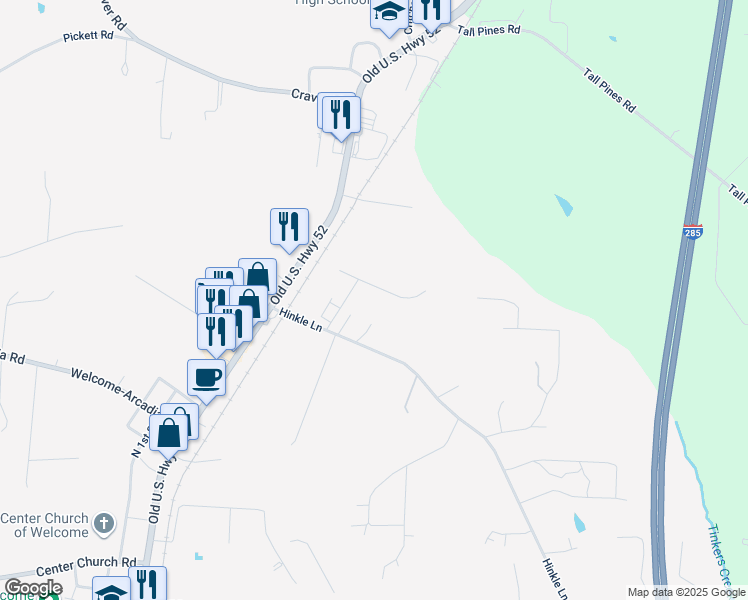 map of restaurants, bars, coffee shops, grocery stores, and more near 218 Heritage Manor Circle in Lexington